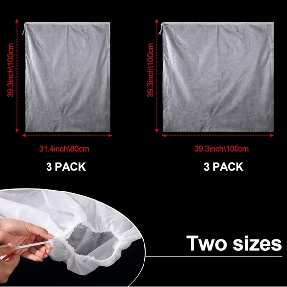 6Pcs Large Winter Drawstring Plant Covers Freeze Frost Protection Bag 39.4"×39.4 - Picture 2 of 6